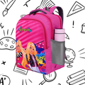 Kids Fashion Doll Print School Backpack for Girls – Multi-Pocket Pink Cartoon Casual Daypack
