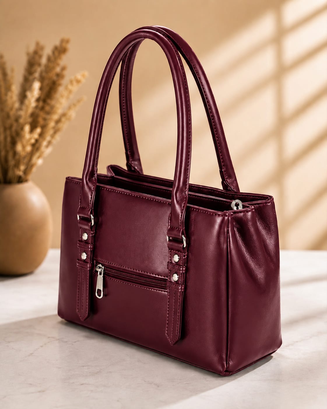 Women’s Brown Stylish Handbag for Daily Use, Office, Shopping and Casual Wear