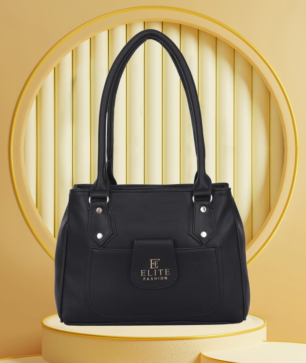 Women’s Black Stylish Handbag | Elegant Shoulder Bag for Daily Use, Office, Shopping & Casual Wear