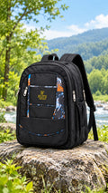 Elite Fashion Black Backpack for Men & Women | Stylish Multi-Compartment School, College & Office Bag