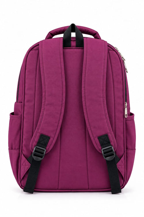 Elite Fashion Maroon Backpack for Women & Girls | Stylish Floral Design School, College & Travel Bag