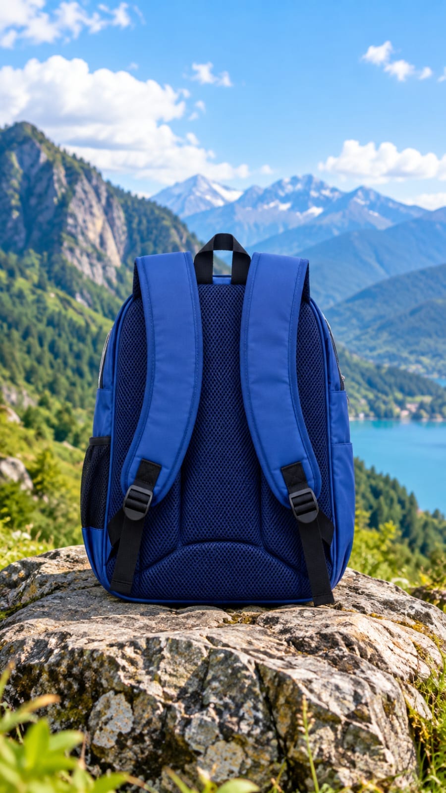 Elite Fashion Blue Backpack for Men & Women | Stylish Multi-Compartment School, College, Office & Travel Bag