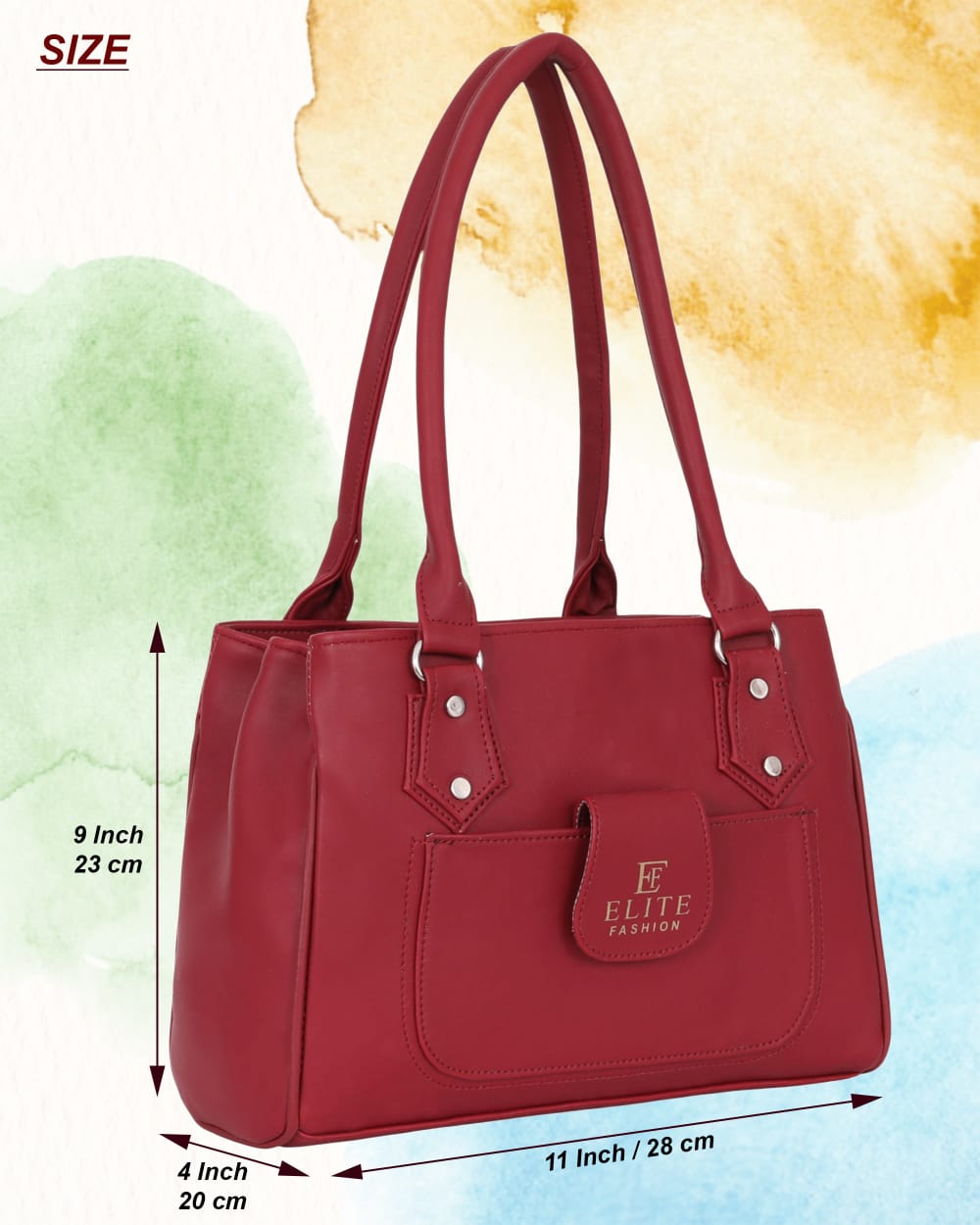 Women’s Red Stylish Handbag | Elegant Shoulder Bag for Daily Use, Office, Shopping & Casual Wear