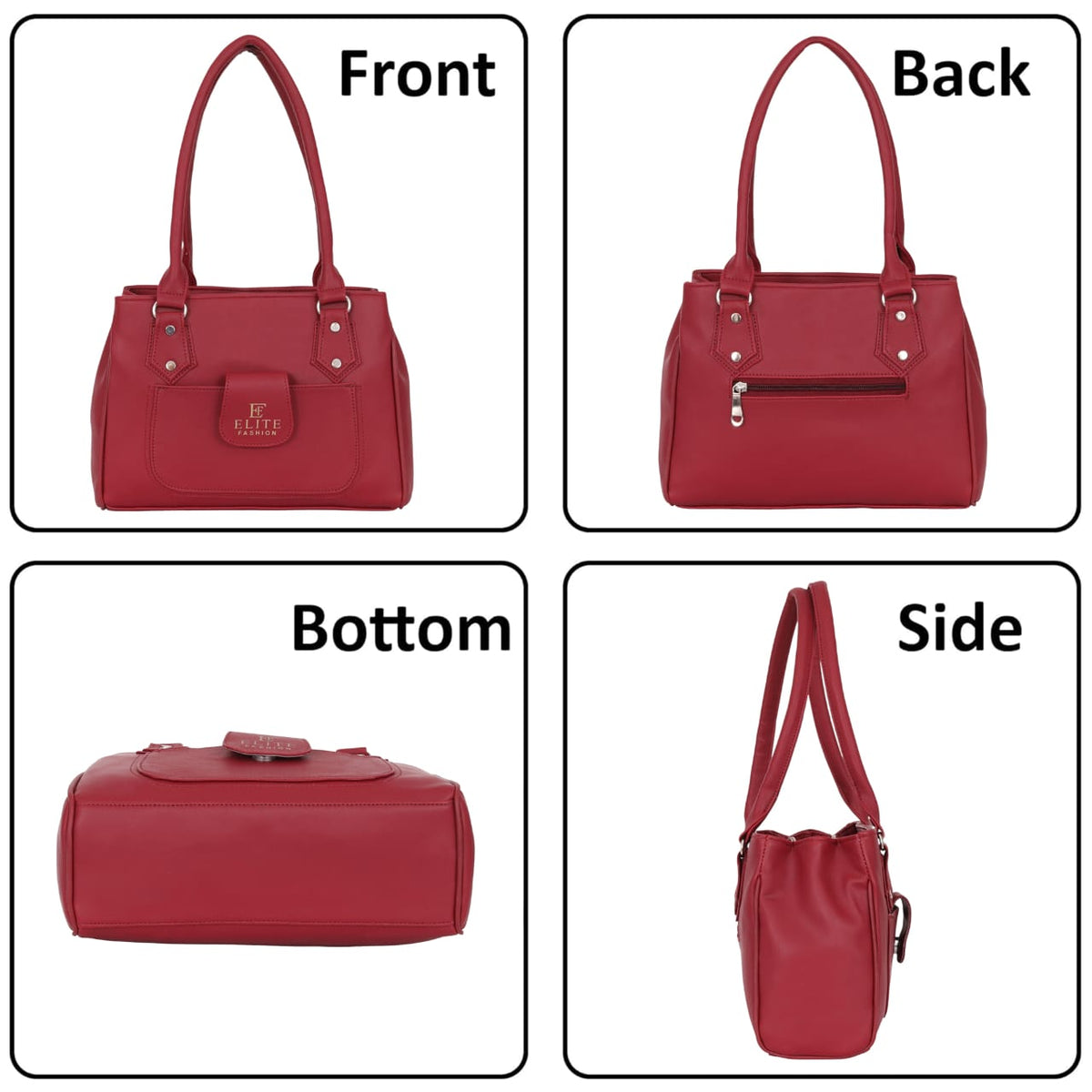 Women’s Red Stylish Handbag | Elegant Shoulder Bag for Daily Use, Office, Shopping & Casual Wear
